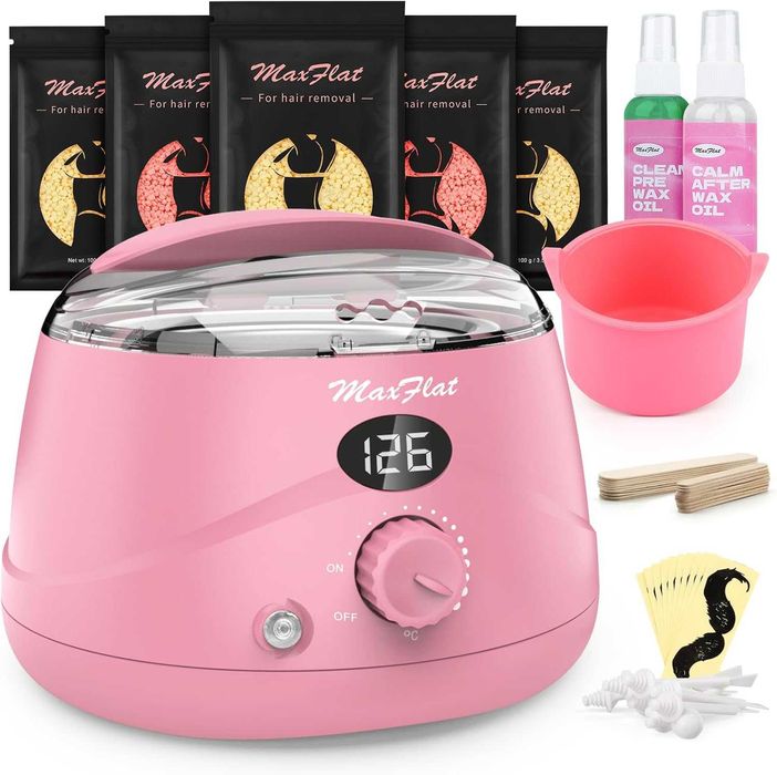 Комплект за кола маска MaxFlat нагревател+4 плика восъчни перли, масла