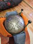 Tongue drum / handpan cu bețe si husa piele - artizanal