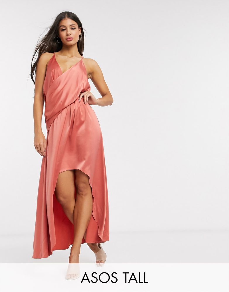 Официална рокля дълга Asos от сатен