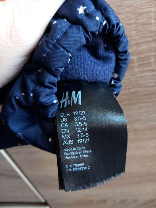 Salopeta iarnă băiat 86 + botosei hidrofug 19/21 H&M