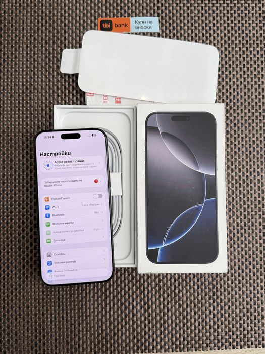 НОВ! 256Gb*ЛИЗИНГ* iPhone 16 Pro Max Black Titanium / 24М ГАРАНЦИЯ