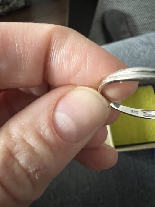 Inel logodna aur alb 14k 17,2 mm (masura 54)