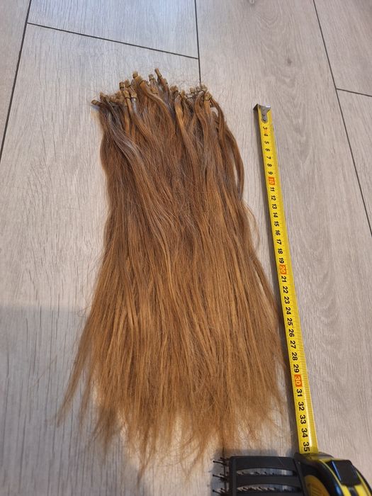 Extensii microring 200 buc 35 cm par natural