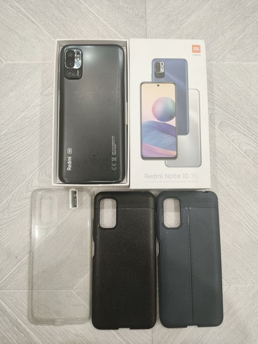 Xiaomi Redmi Note 10, 5G, 4/64gb серый графит в хорошем состоянии