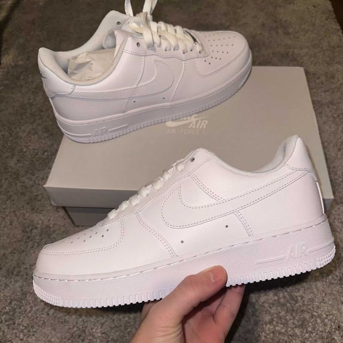 Sneakers Nike Air Force 1 Triple White Adidasi Noi