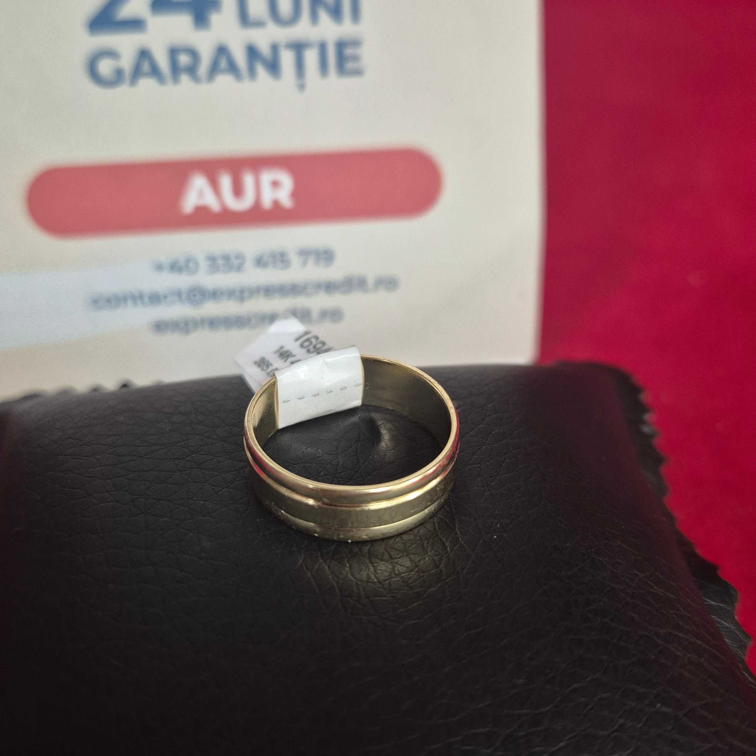 ( B31584.1/ Ag28 Doi Baieti ) Inel Aur 14K - 4.64 grame / 1694 lei