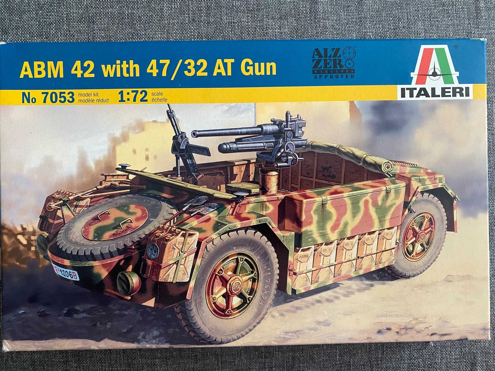 machetă kit plastic Italeri 1/72 ABM 42 italian cu tun AT 47/32