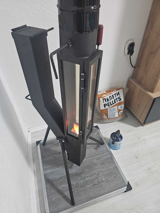 Ново.!! Ракетна пелетна печка .