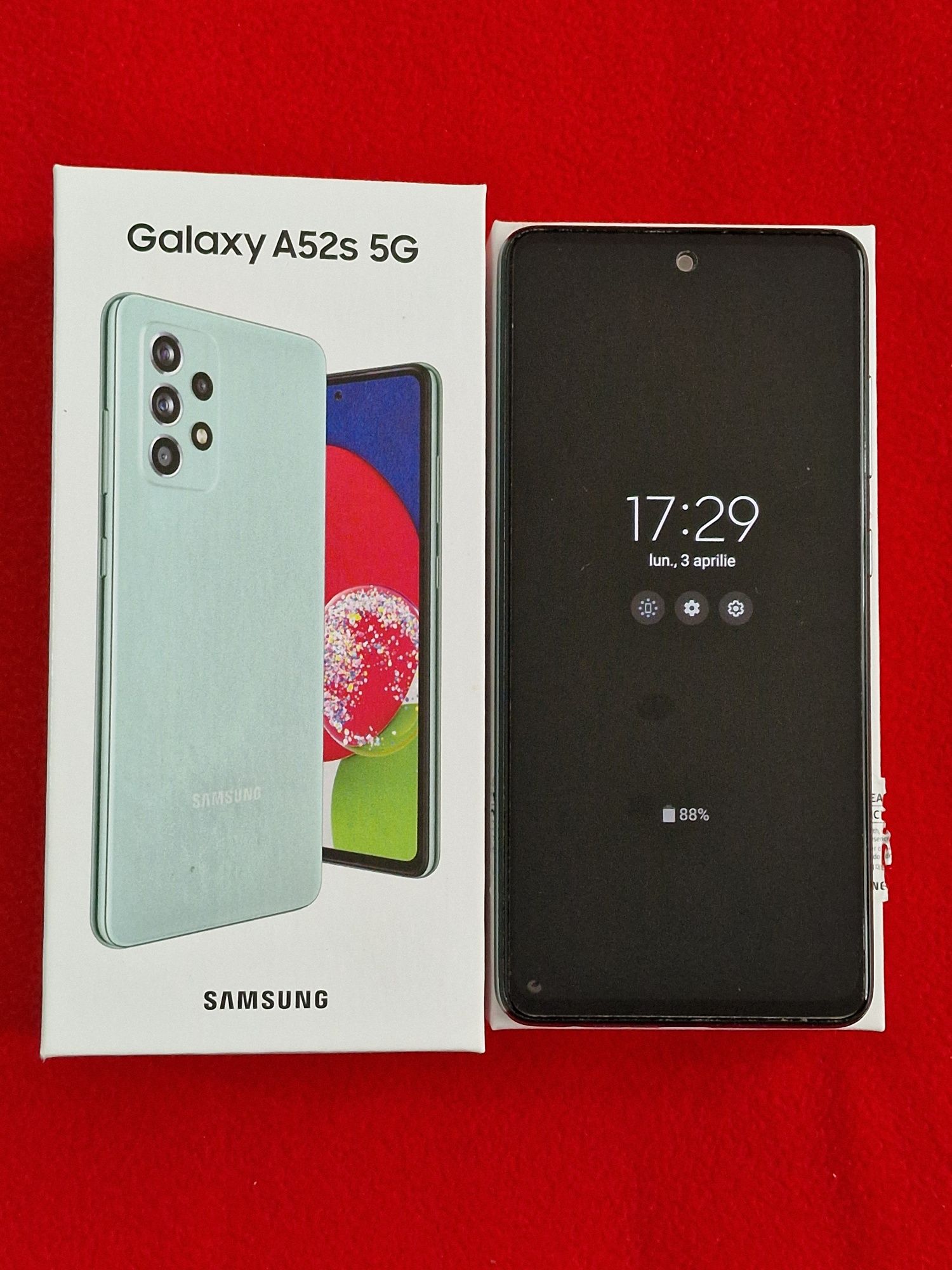 Samsung Galaxy A52s 5G, Green 128Gb, Impecabil, Liber  Folie Silicon.