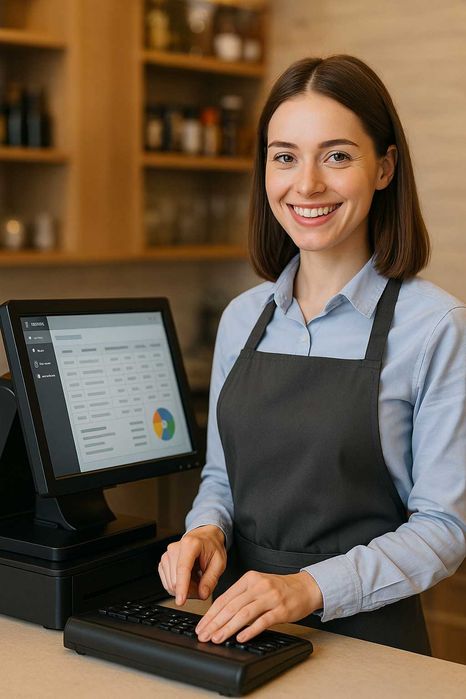 Manablok Kassa Pos sistema Dokon uchun Monoblok Orbit Kassa Aparat