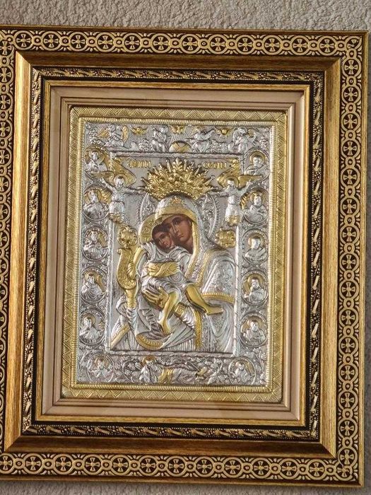Icoana Maicii Domnului Argintata Relief 3 D
