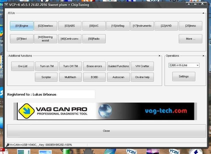 VAG CAN Pro за чиптунинг и активиране на функции на VAG автомобили