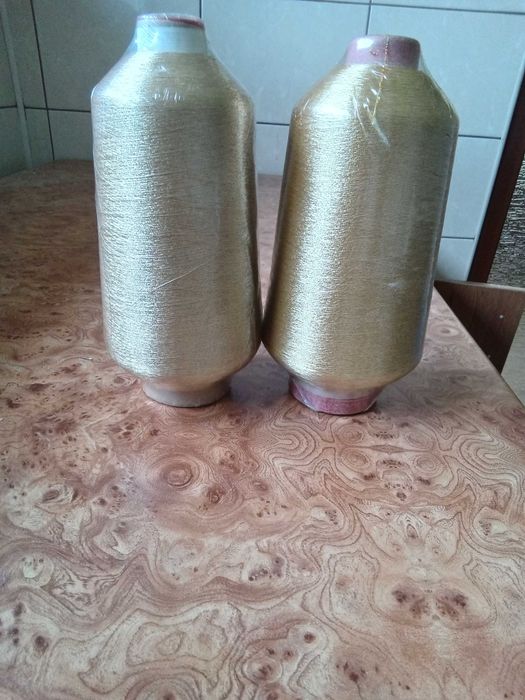 Vand ața metalica pentru brodat, aurie si argintie