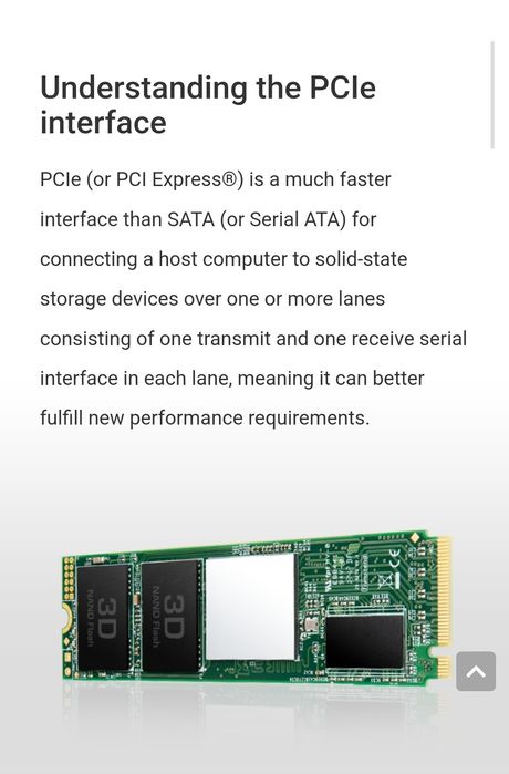 SSD 1TB M2 Transcend 220S PCIe. Gen 3 x 4