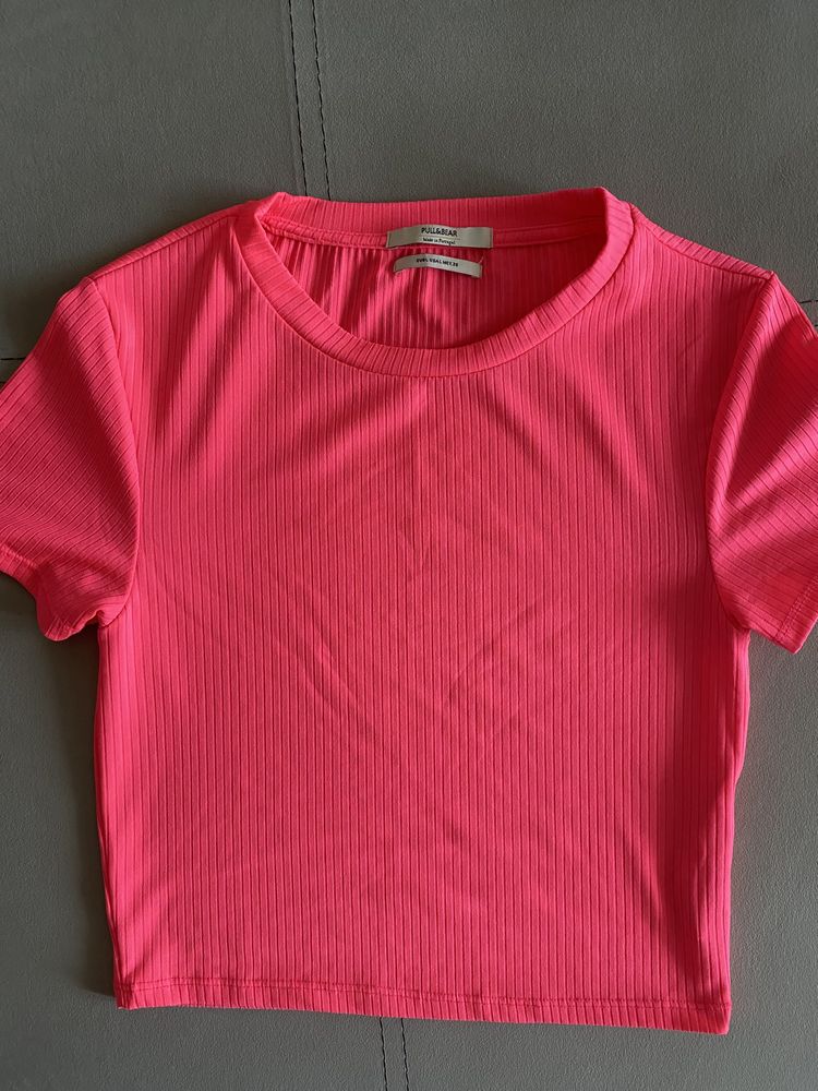 Изскрящо розова тениска