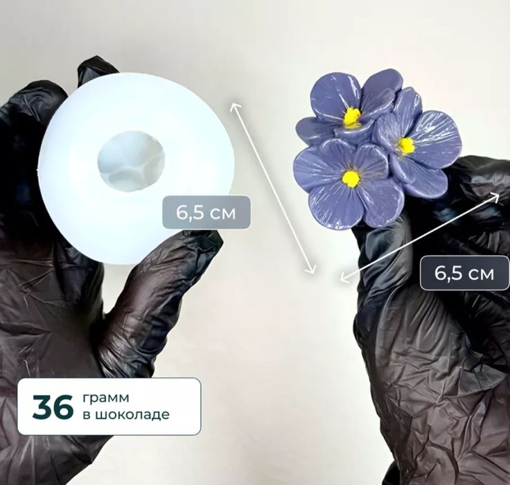 Молд тройник Фиалки