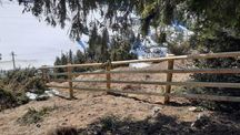 Gard din lemn rotund rustic tratat! - TIP RANCH AMERICAN - ROBUST