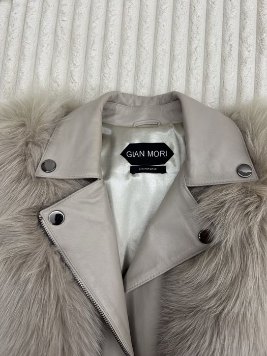 Blana naturala cu piele gri