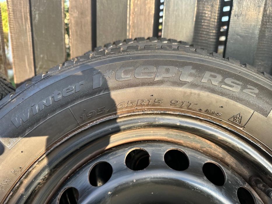 Vand set jante tabla cu anvelope iarna 195/65/15 5x112