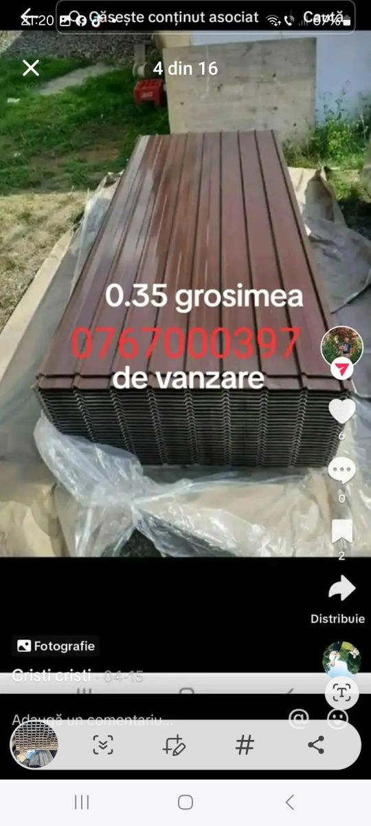 Tabla cutata de acoperiș și de gard țeavă Etc