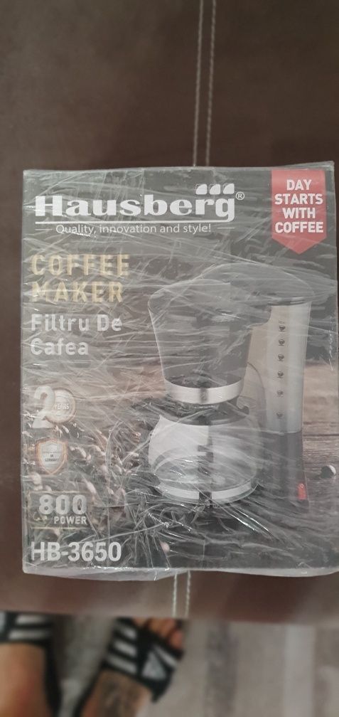 Filtru Cafea Hausberg, Putere 800 W, Capacitate 0,6 L, Inicator Lumino