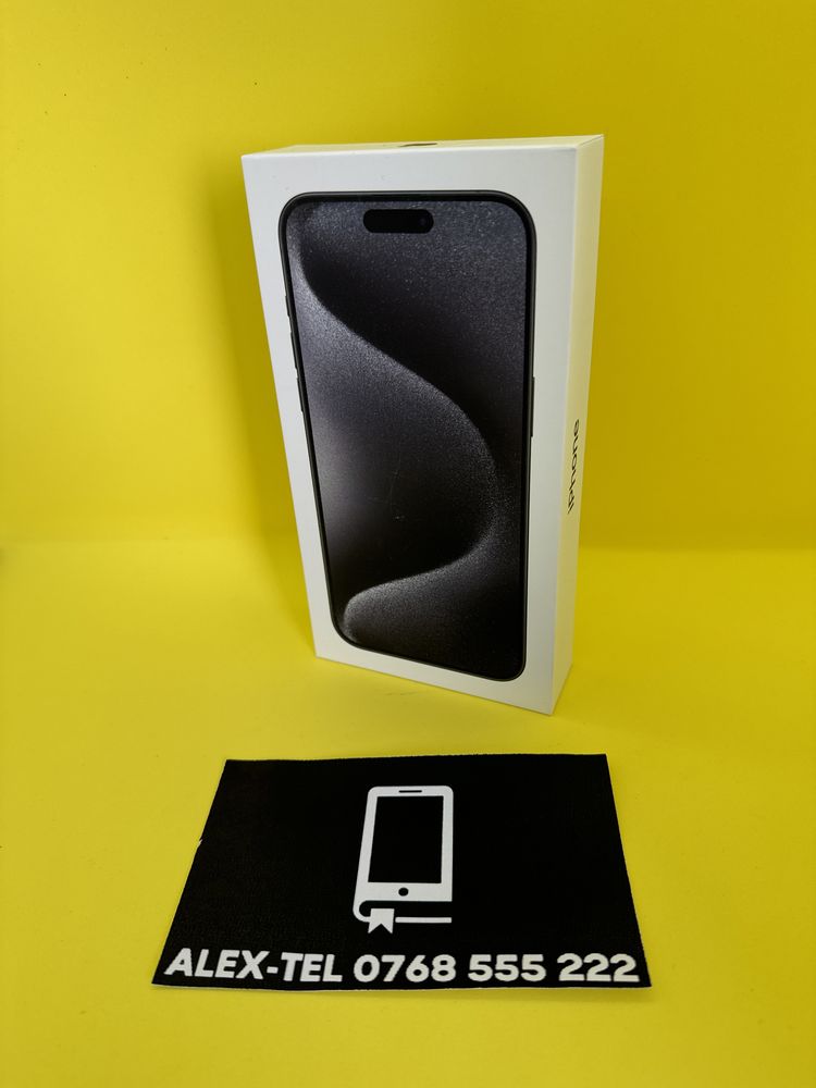 Alex-TEL® iPhone 15 Pro Max 512GB Black Factura si Garantie Sigilat