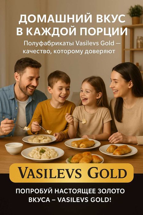 Цех "Vasilevs Gold" высококачественные замороженные полуфабрикаты