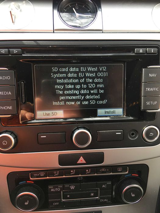 2021 Ново RNS 315 West Sd Card Europe V12 Western Карта RNS315 SKODA