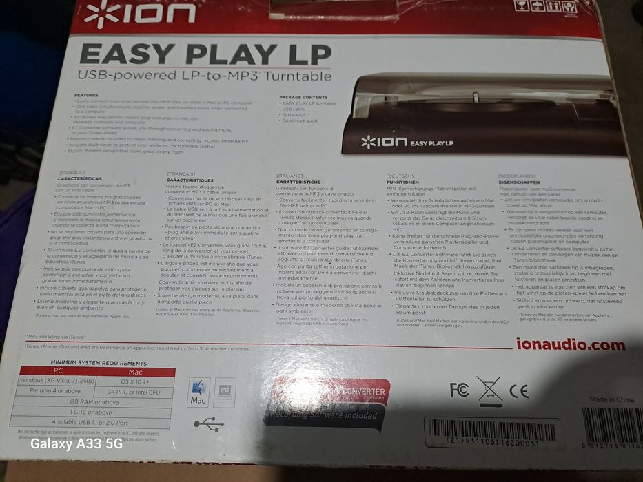 Pick-up audio ION MP3