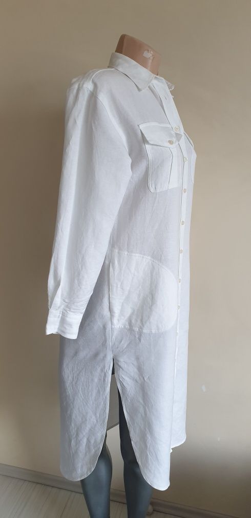 POLO Ralph Lauren Лен Shirtdress Size 0 /S НОВО ОРИГИНАЛ Дамска Ленена