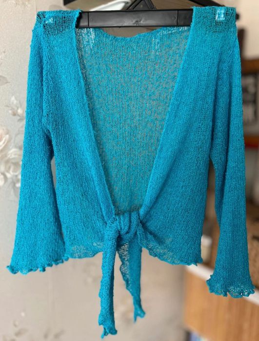 Cardigan/bolero turcoaz