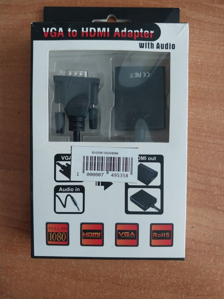 Кабель VGA to HDMI Adapter переходник