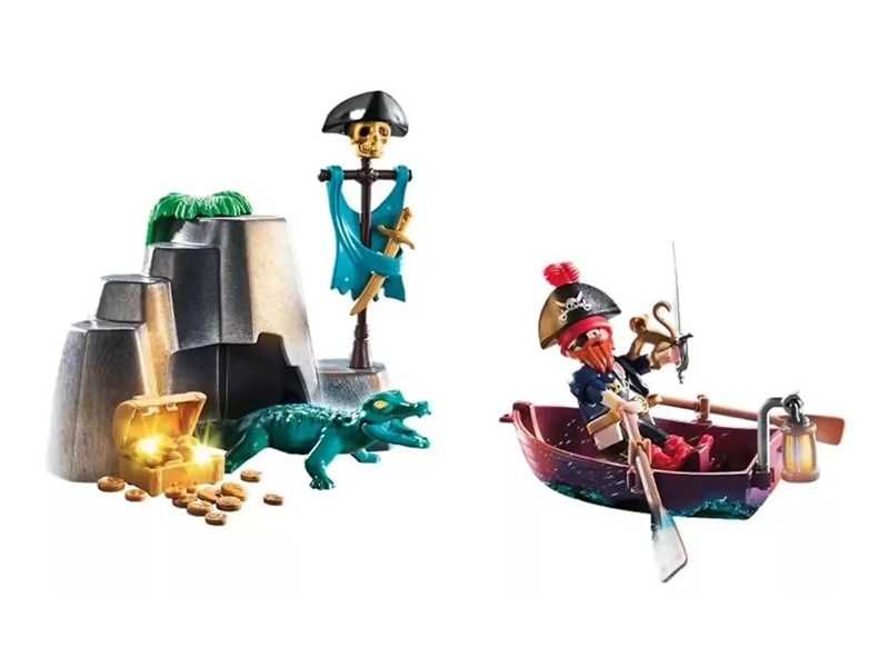 НОВИ! Playmobil 70860 Пиратско съкровище пират с алигатор и лодка
