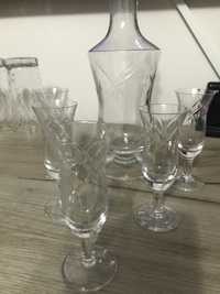 Set 5 pahare cu sticla din cristal