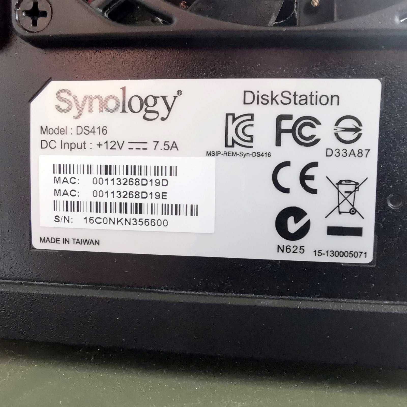 NAS мрежово устройство Synology DS416, 4 bay