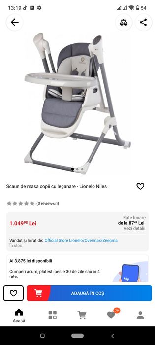 Leagăn/Scaun Lionelo