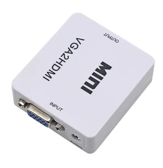 VGA към HDMI преходник с аудио и захранване + Гаранция