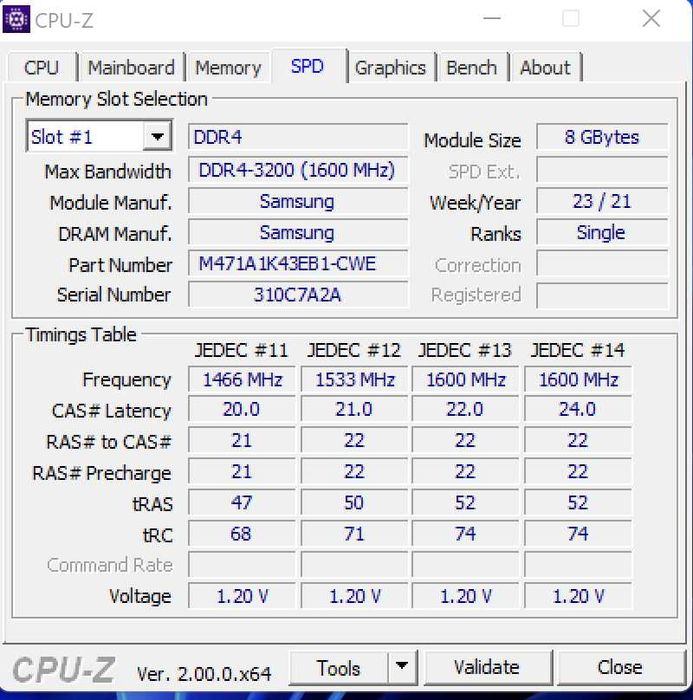 Memorii RAM Laptop Samsung 16GB (2x8GB) DDR4 3200 MHz, CL 22, 1.2V