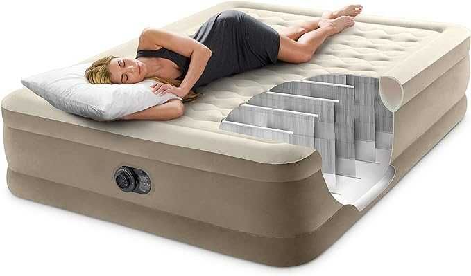 Кровать надувная со встроенным электронасосом Intex 64428