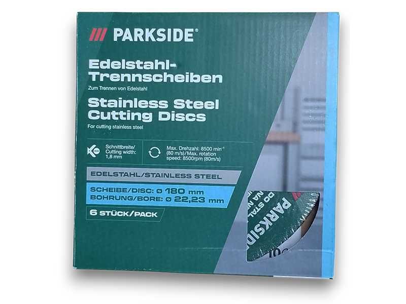 НОВИ! Режещи дискове за благородна стомана 6броя Ø180мм Parkside