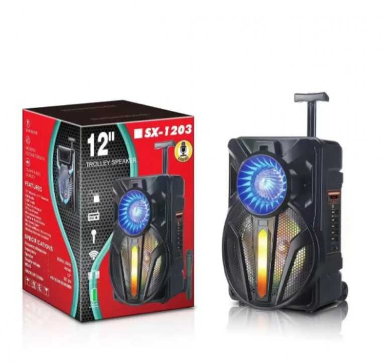 SX-1203 12" 800W Безжична колона 12 инча говорител субуфер