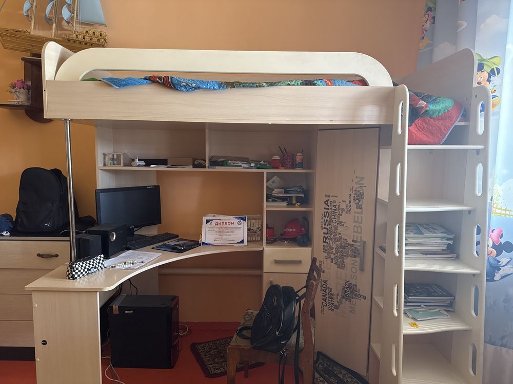 Кровать шкафпен бірге