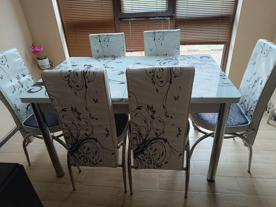 Комплект маса + 6 стола