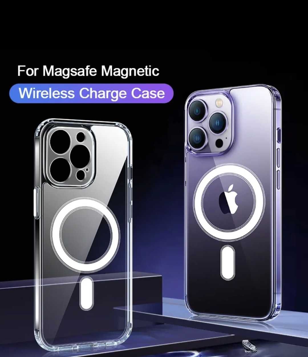 iPhone 14 Pro Max - Husa MagSafe transparenta cu protectie camera