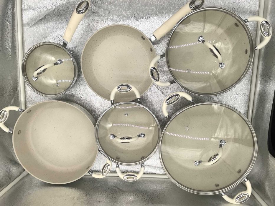 Set vase gatit marmura 10 piese antiaderent rezistent nou