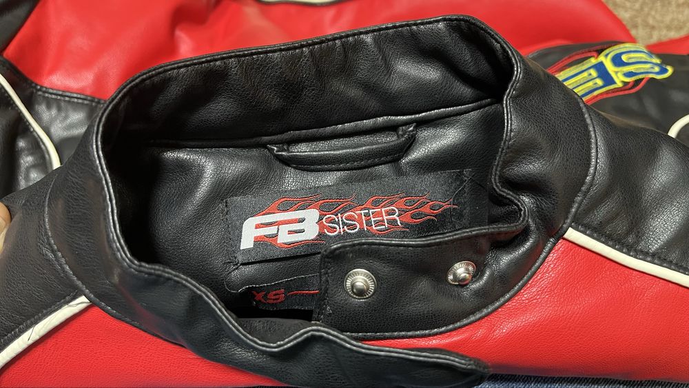 Geaca piele bomber de motocicleta/racing unisex nouă/Jachetă