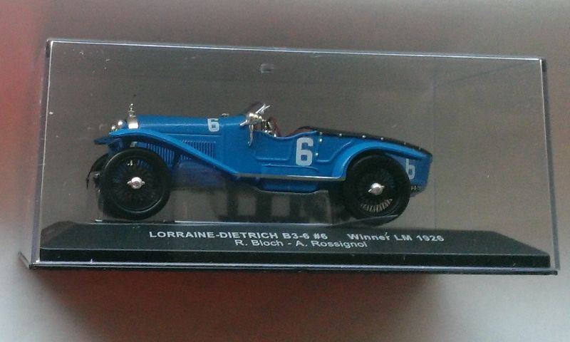 Macheta Lorraine-Dietrich B 3-6 Winner Le Mans 1926 - IXO 1/43 noua