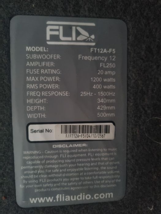 Subwoofer auto Flix 1200 watts