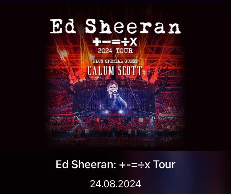 Bilet concert Ed Sheeran