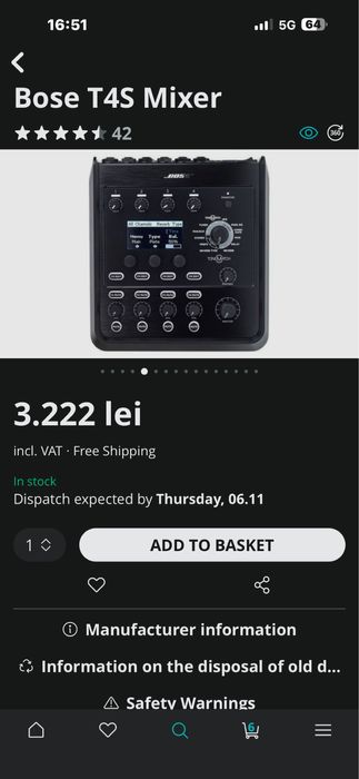 Vand Mixer Bose T4S tonematch